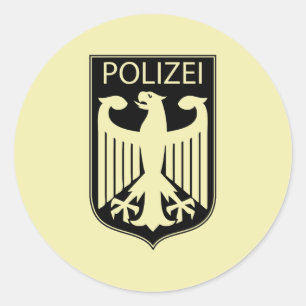 German Police Eagle Classic Round Sticker