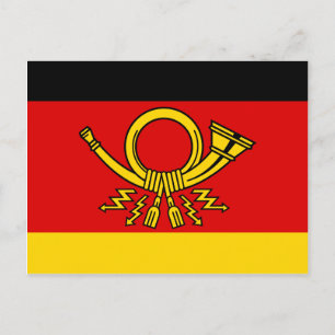 German Post Minister, Germany flag Postcard