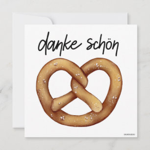 German Pretzel Danke Schon Thank-you Card