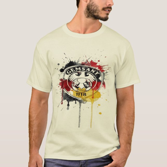 German Pride Watercolor Splash T-Shirt (Front)