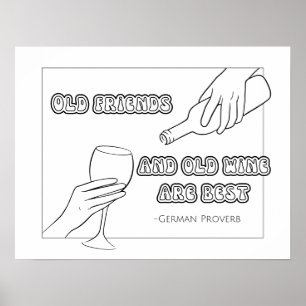 German Proverb Colouring Poster