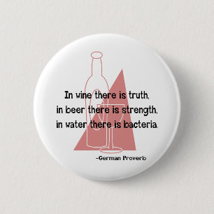 German Proverb -retro 6 Cm Round Badge