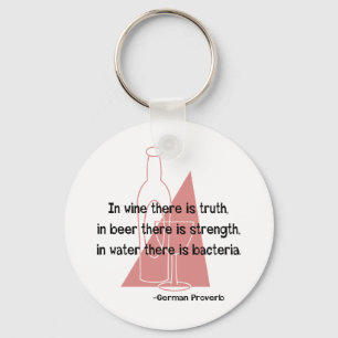 German Proverb -retro Key Ring