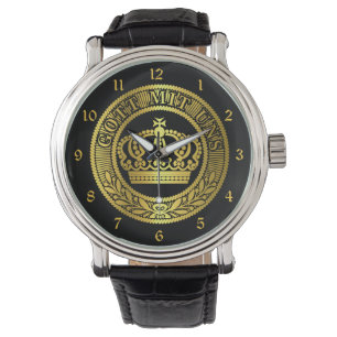 German/Prussian/God with us/Gott Mit Uns/gold Roun Watch