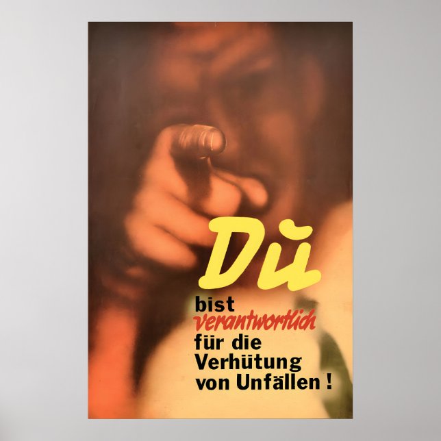 German Railways Poster You are responsible for the (Front)
