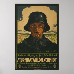 German  Recruitment Sturmbatallion Schmidt poster