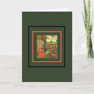 GERMAN RENAISSANCE Folded Greeting Card NATIVITY
