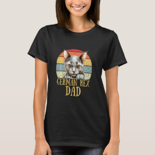 German Rex Cat Dad Retro Vintage Funny I Love My G T-Shirt