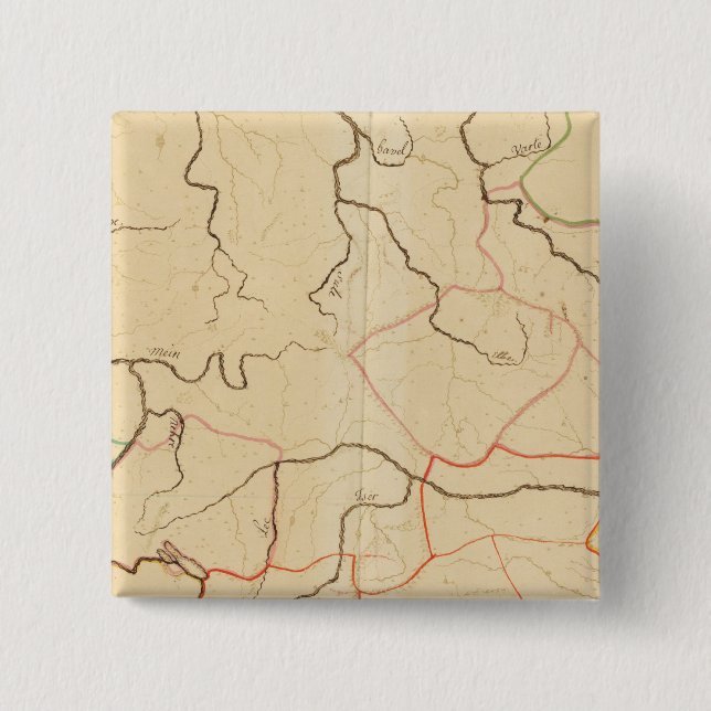 German Rivers 2 15 Cm Square Badge (Front)