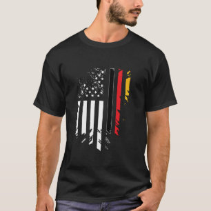 German Roots American Grown Germany USA Flag Ameri T-Shirt