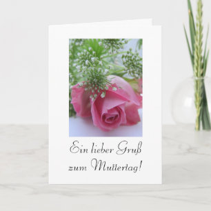 German: Rose: Mother's day! Muttertag Card