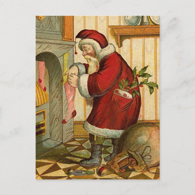 German Santa Christmas Postcards (Front)