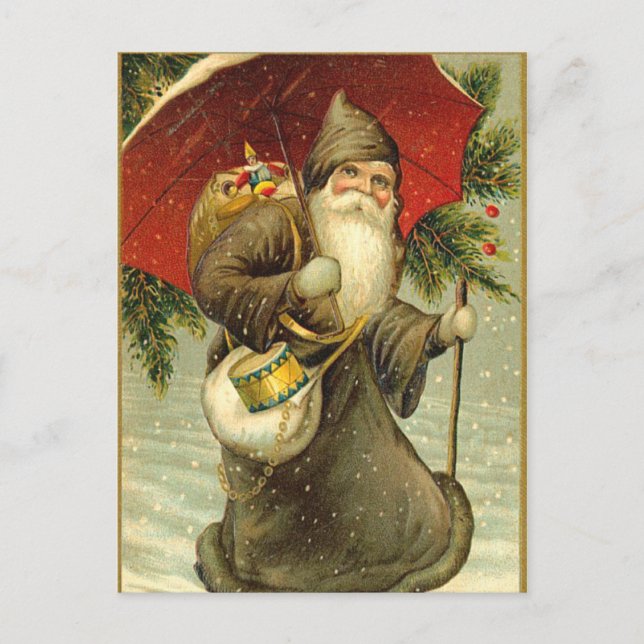 German Santa Christmas Postcards (Front)