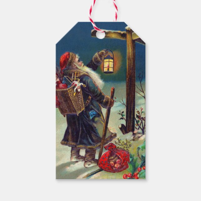 German Santa Claus Christmas Gift Tags (Front)