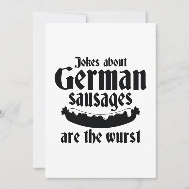 German Sausages Thank You Card (Front)