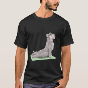 German Schnauzer Dog Yoga Pose Meditation Zen Work T-Shirt