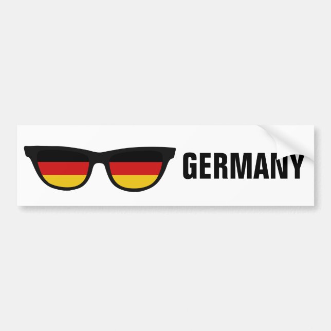German Shades custom text & colour bumpersticker Bumper Sticker (Front)
