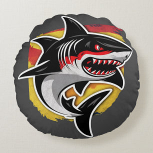 German Shark Round Cushion
