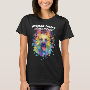 German Sheepy Tickle Happy German Shepherd Animal T-Shirt