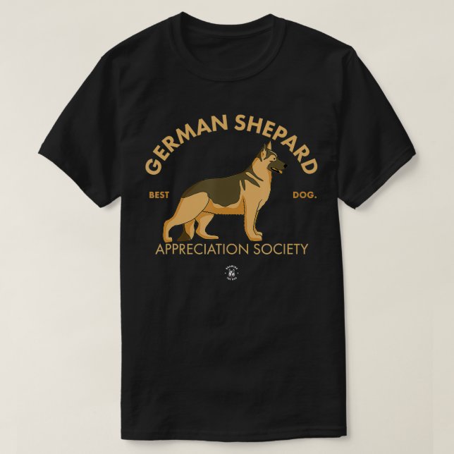 German Shepard Appreciation Society  Alsatian danc T-Shirt (Design Front)
