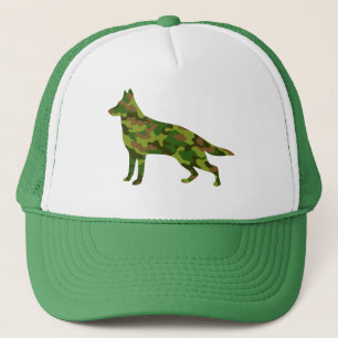 German Shepard army green camouflage Trucker Hat