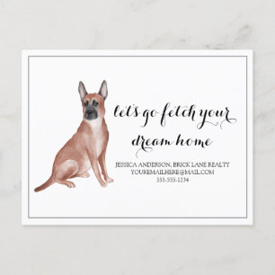 German Shepard Dog Real Estate Buying Marketing  Postcard