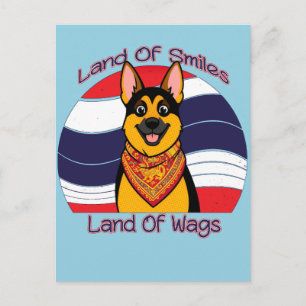 German Shepard In Thailand Land Of Smiles And Wags Postcard