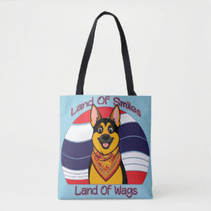 German Shepard In Thailand Land Of Smiles And Wags Tote Bag