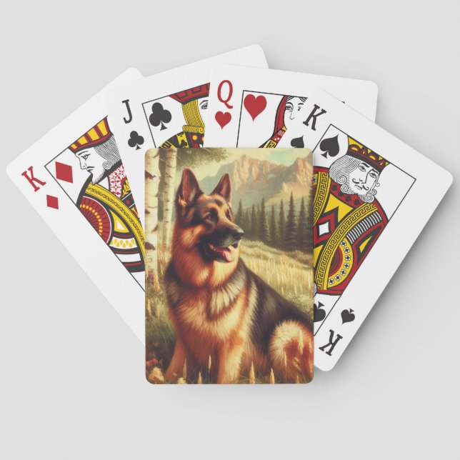 German Shepard Playing Cards (Back)