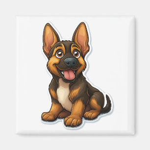 German Shepard Puppy Magnet