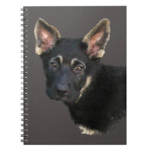 German Shepard Puppy-Pastels Notebook