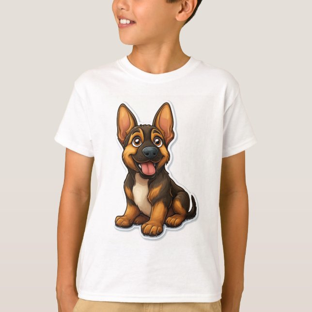 German Shepard Puppy T-Shirt (Front)