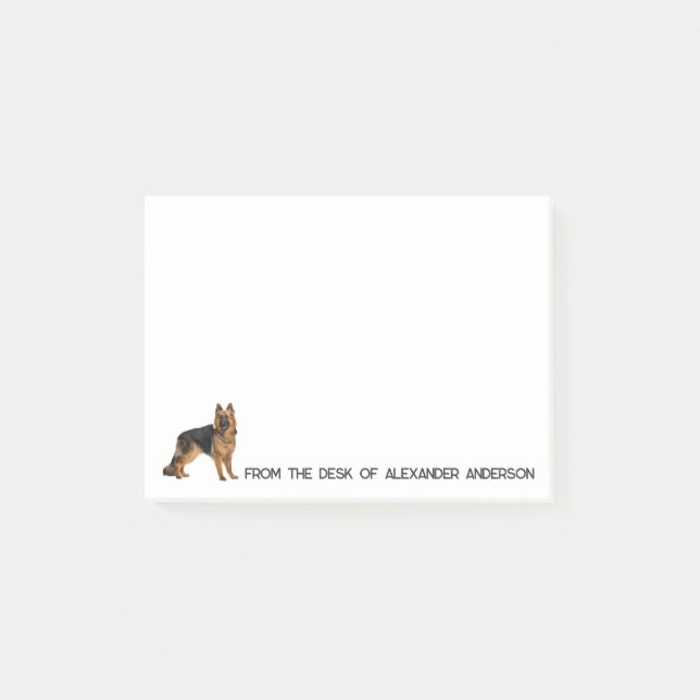 German Shepard Realistic Personalise Notes (Front)