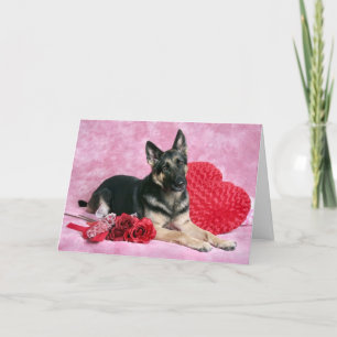 German Shepard Valentine Card