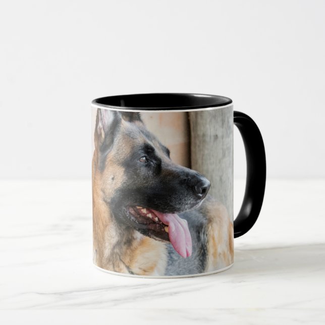 German Sheperd Resting By Water Basin Mug (Front Right)