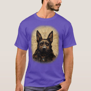 German Sheperd Surreal Steampunk Artwork Dog Lover T-Shirt