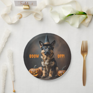 German Shephard Halloween Party Plates