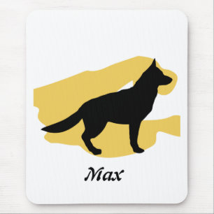 German Shephard Silhouette mousepad