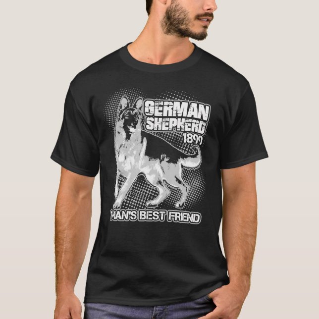 German Shepherd 1899 Man S Best Friend T-Shirt (Front)