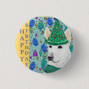 GERMAN SHEPHERD 3 CM ROUND BADGE