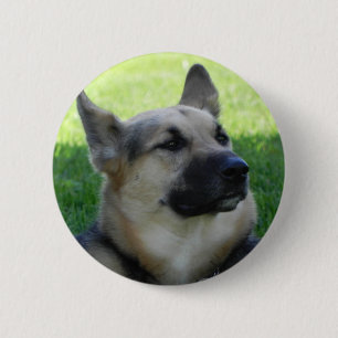 German Shepherd 6 Cm Round Badge