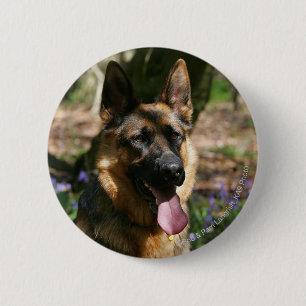 German Shepherd 6 Cm Round Badge