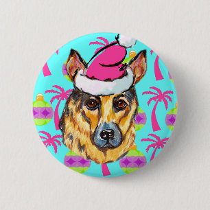 GERMAN SHEPHERD 6 CM ROUND BADGE