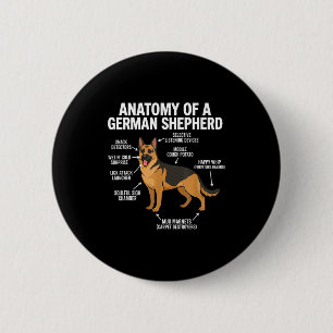 German Shepherd  6 Cm Round Badge