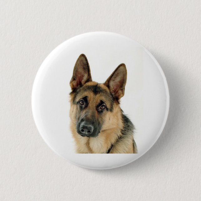 German Shepherd 6 Cm Round Badge (Front)