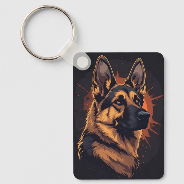 🐕 German Shepherd Accessories For Dog Lovers 🐕 Key Ring (Front)
