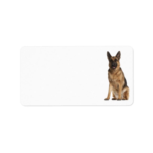 German Shepherd Address Label (Front)