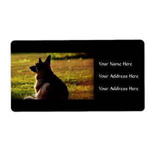 German Shepherd Address Labels