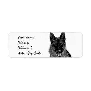 German Shepherd address Labels