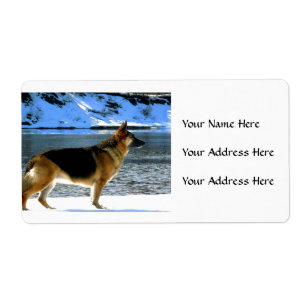 German Shepherd Address Labels